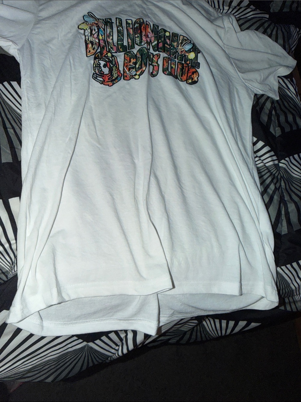 Billionaire Boys Club White Tee with Multicolor Logo